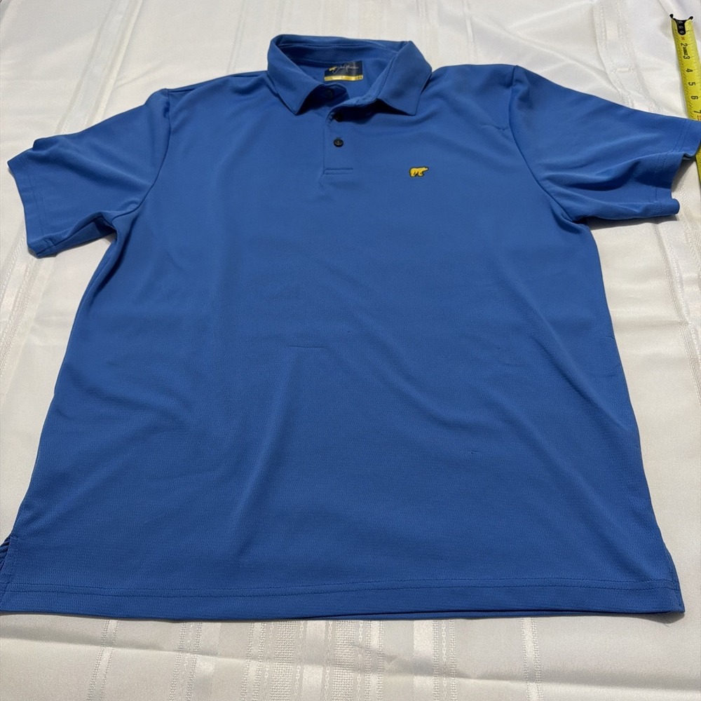Jack Nicklaus Golden Bear Mens Blue Performance Golf Polo Shirt Size Large